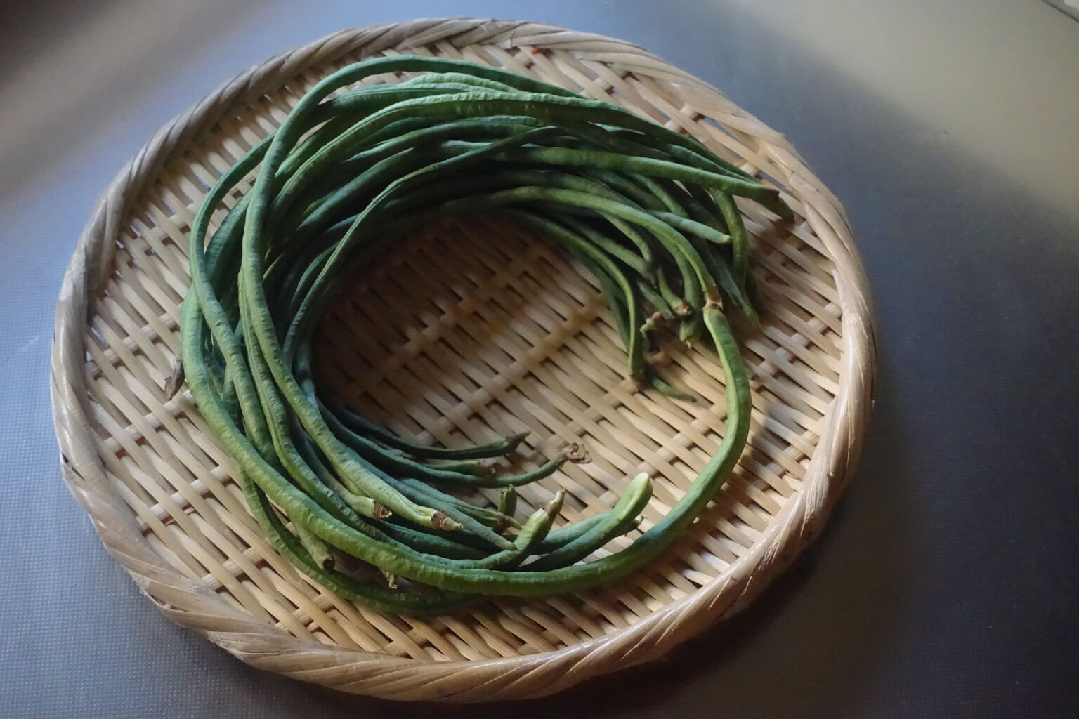 ささげ（大角豆）でお浸しを作る