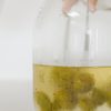 夏に仕込んだ梅シロップから梅を取り出しているところ